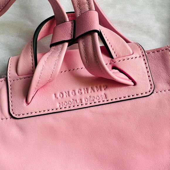 Longchamp Pliage leather backpack, Rose Pink main image 7